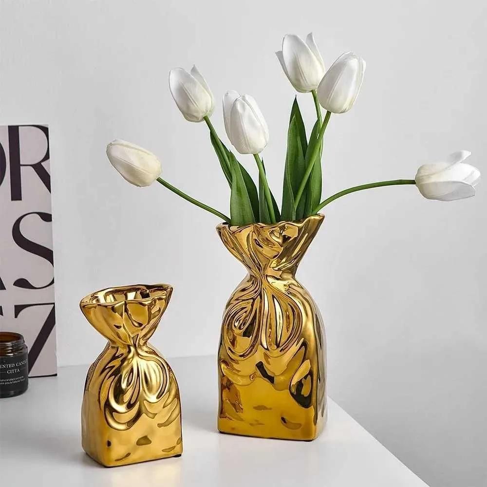 Electroplated Ceramic Vase